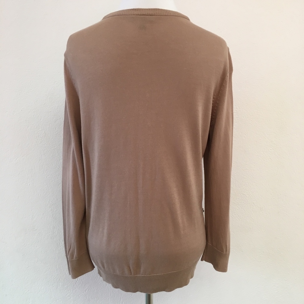 Talbots Brown Sequins Button Down Cardigan Size M - image 6